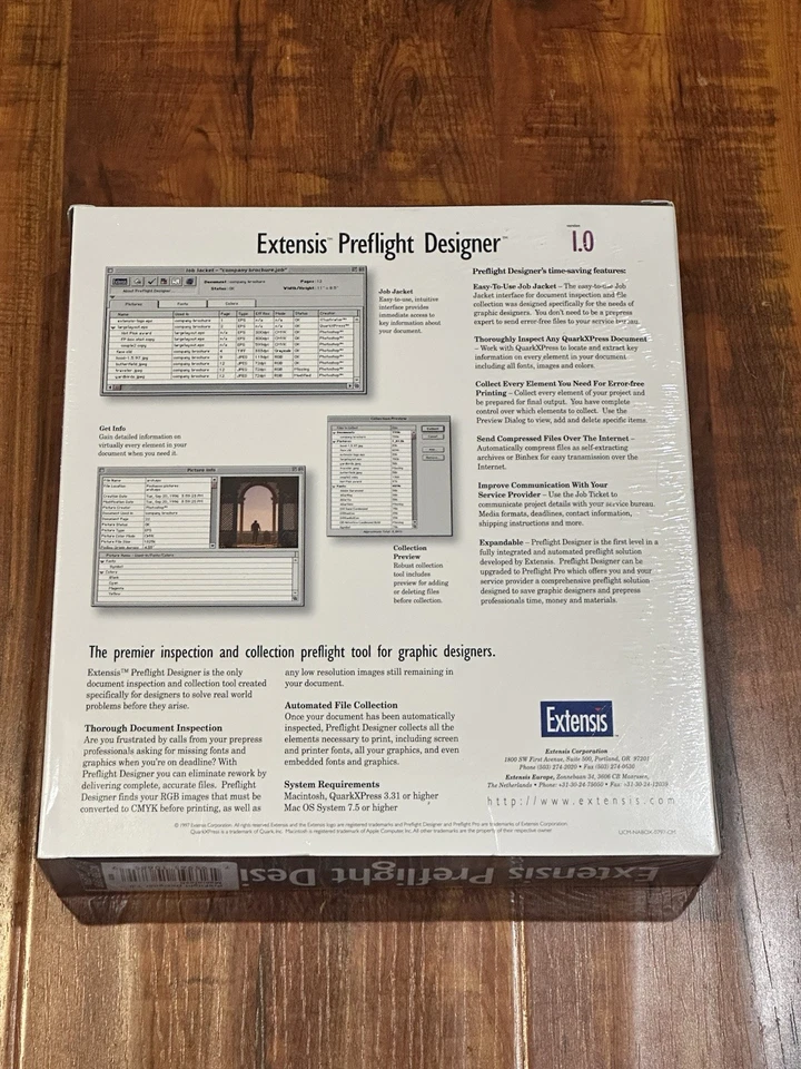 Rare Vintage 1997 Extensis Preflight Designer 1.0 Mac QuarkXPress New & Sealed - Image 2 of 4