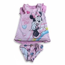 Disney Minnie Mouse Rashguard Swimsuit Set Girls 2T 3t