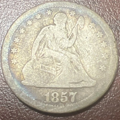 1857-O New Orleans Mint Silver Seated Liberty Quarter Z-199