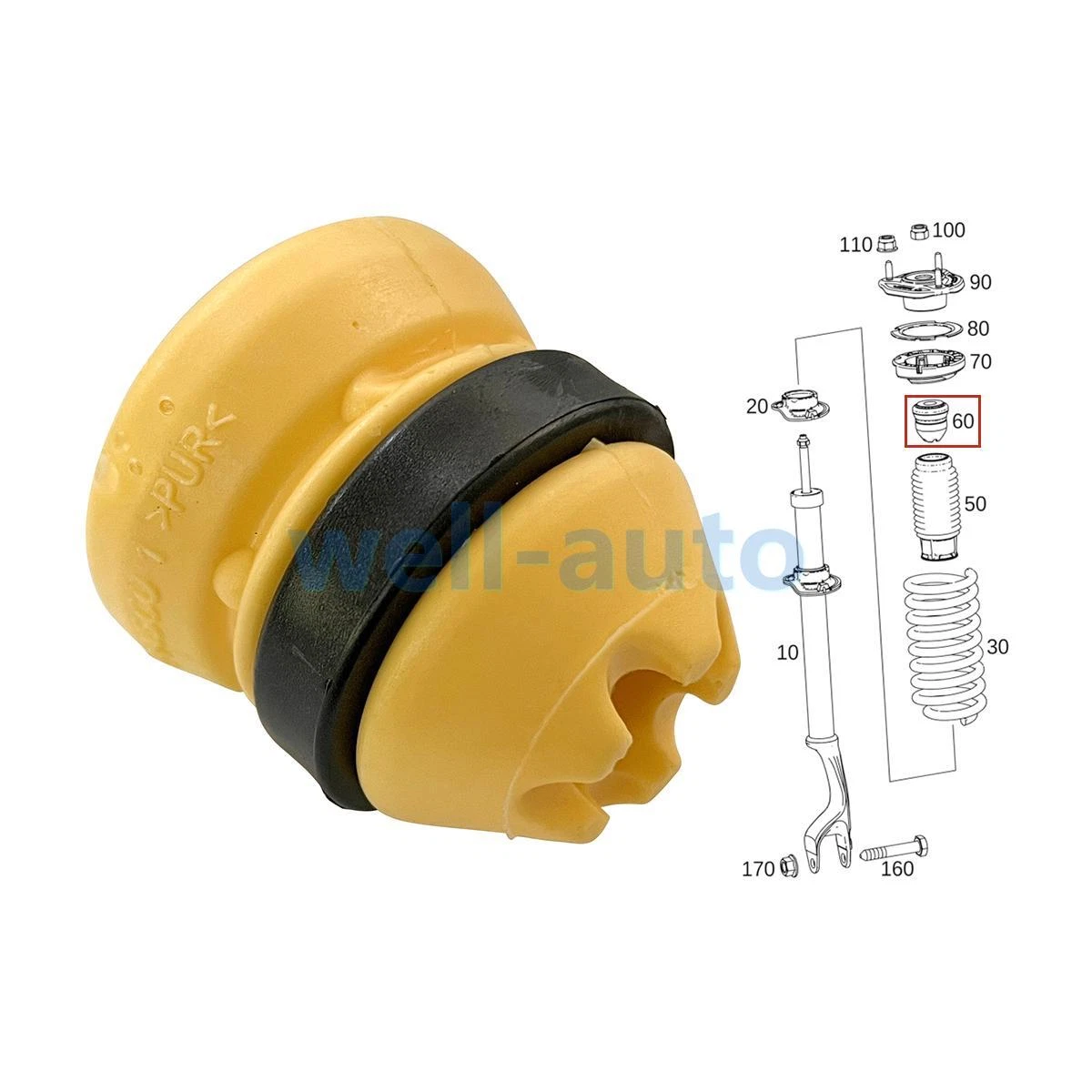Front Suspension Multi-Purpose Bump 2053211606 For Benz W205 C63 