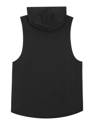 Men's Hooded Tank Tops Bodybuilding Muscle Sleeveless Gym Vest Workout AU - Picture 52 of 67