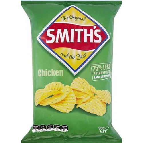 SMITHS CHICKEN CRINKLE POTATO CHIPS 90GM CARTON OF 18 eBay