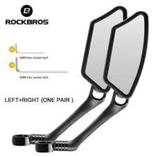 NEW ROCKBROS Bike Rear View Mirror 360° Rotation Adjustable Handlebar Universal
