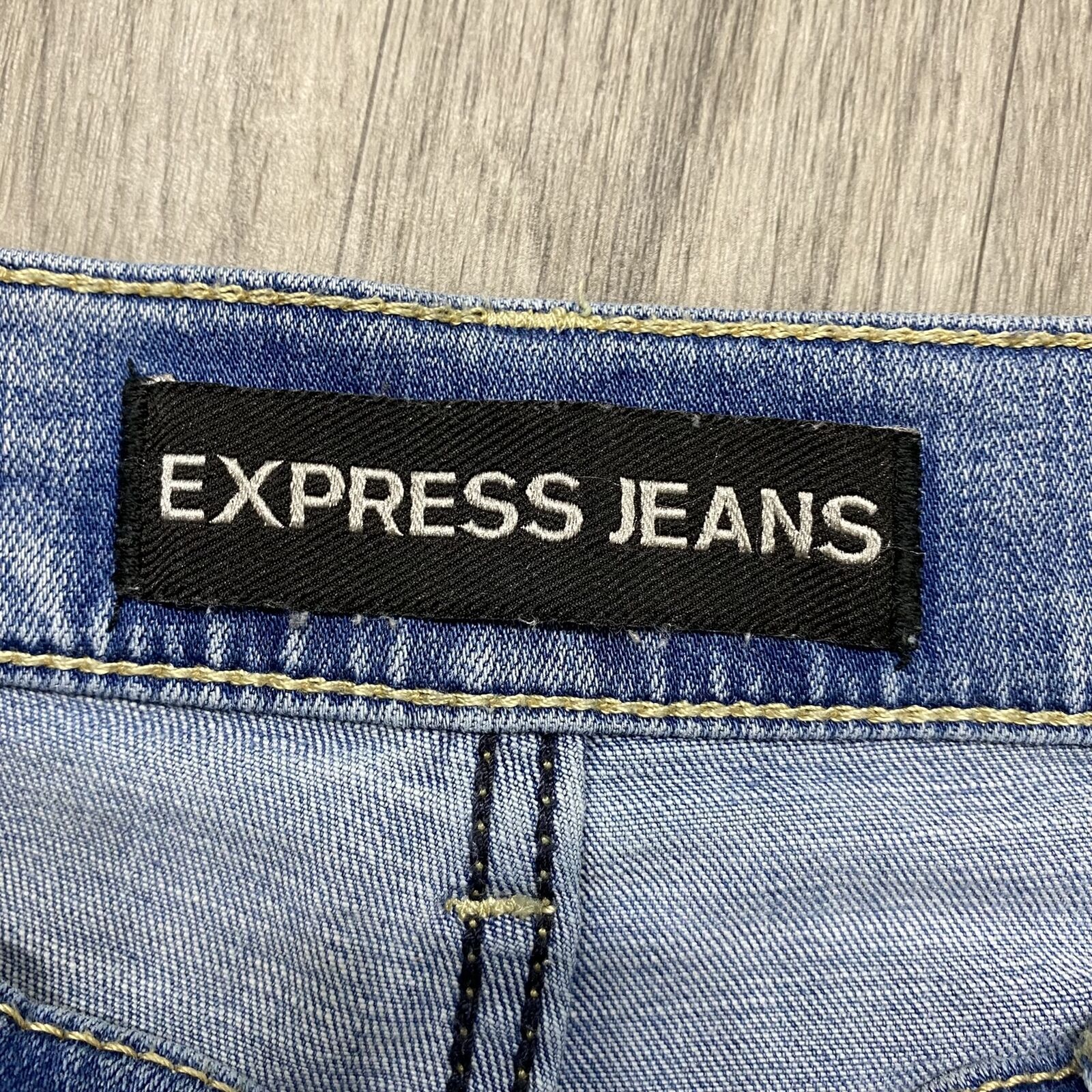 EXPRESS Performance Stretch Cropped Legging Blue … - image 7