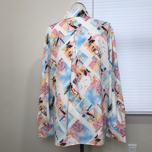 Camicia donna In' Voland con bottoni taglia 22W manica lunga collo colletto multicolore - Foto 3 di 14