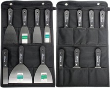 Juego de cuchillos de masilla para herramientas para paneles de yeso de 7 piezas con bolsa cuchillo de cinta para paneles de yeso de acero, paquete K...