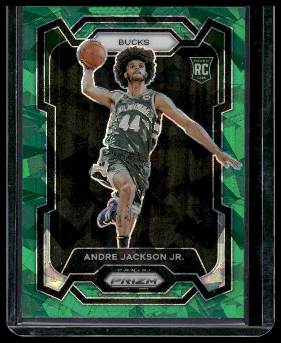 2023-24 Panini Prizm #131 Andre Jackson Jr. Prizms Green Ice