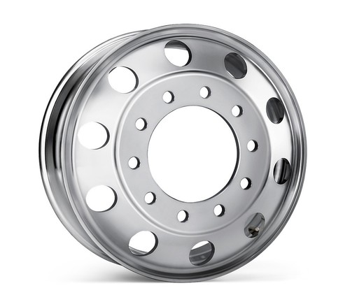 24.5 X 8.25 Aluminum Truck Trailer Wheel - 10 Lug X 285.75mm - Alcoa Style - Polished - View #5