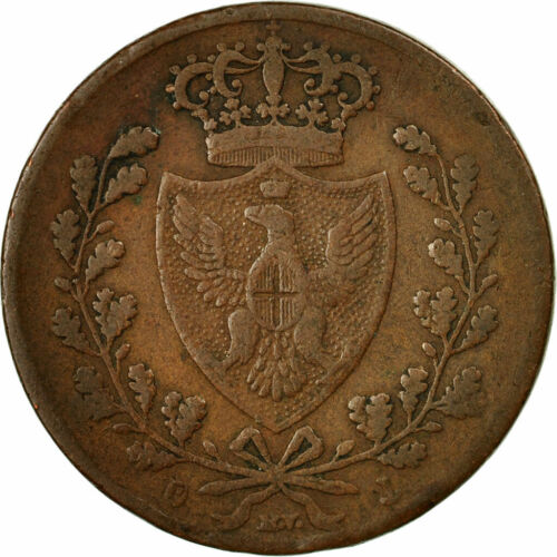 [#533160] Pièce, ÉTATS ITALIENS, SARDAIGNE, Carlo Felice, 5 cents, 1826, Tor,  - Photo 1/2