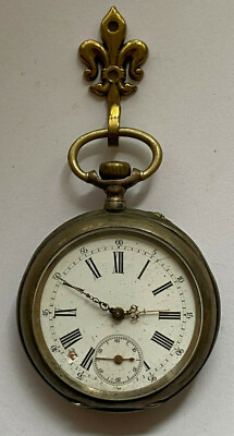Espoir Depose EG Taschenuhr 800er Silber Halbmond/Krone - Herren - Werk läuft 