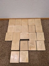 Accucut Wooden Dies Lowercase Letters Lot Need Of Repair DRY ROT RUBBER FOAM