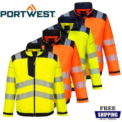 PORTWEST HI VIS Visibility PW3 Pro Work Jacket Reflective Safety