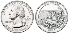 2014 P Shenandoah National Park Quarter 25c - Virginia (VA)