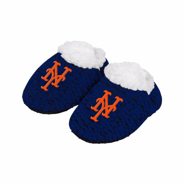 NY New York Mets POLY KNIT Infant Newborn Baby Booties Slippers Shower Gift