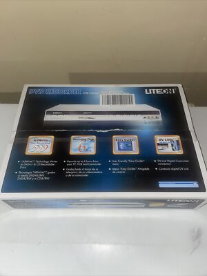 Lite-On LVW-5005XS DVD Recorder, NEW IN OPEN BOX w/ Remote, Cables, Papers