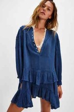 NWT $168 Free People Sachi Mini Dress Blue M