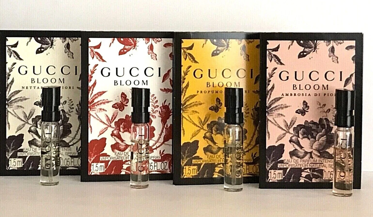 Gucci Bloom For Women Perfume Collection Sample Spray Vials Set of 4 x 1.5  ml ea