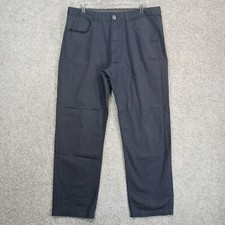 Calvin Klein Dress Pants Mens 36X32 Gray Cotton Straight Leg Mid Rise Comfy CK