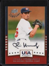 Chris Hernandez 2008 UD USA Baseball Timeline Signatures Autograph Mint+