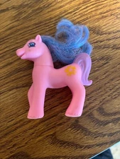 Vintage 1998 Pink My Little Pony SUN SPARKLE Blue Jewel Eyes