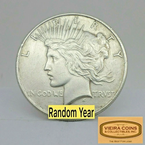 1922-1925  Random Year Peace Silver Dollar F to VF,  Lot of 1 (One)  - #D3