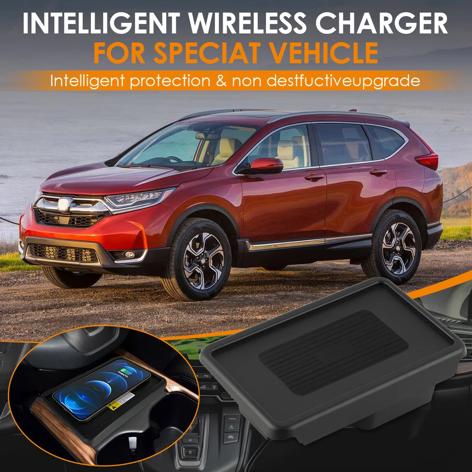 For Honda CR-V 2017 2018 2019 Car Wireless Phone Charger Fast Charging Pad US Foto 4 de 4