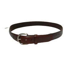 Silver Creek Brown Leather Belt With Silver Colored Interchangeable Buckle Sz 38