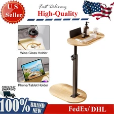 C-Shaped Bathtub Tray Table With Adjustable Height 360° Rotatable Desktop