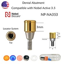 US For Nobel Active Locator abutment Conical Connection NA353 Male Cap Inserts
