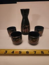 Sake Set Cobalt Blue Made in Japan Pheasant 1...
