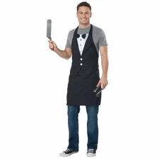 Tuxedo Apron Chef Cook Baker Stag Night Party Adult Womens Mens Costume OS