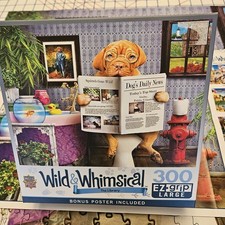 Master Pieces 300 Piece Puzzle Wild Whimsical collection The Library" EUC