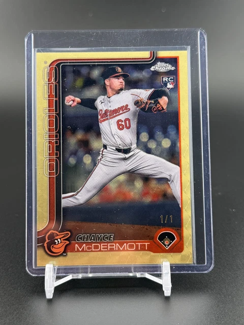 2025 Topps Chrome Chayce McDermott 1/1 Superfractor Rookie RC #266 KW