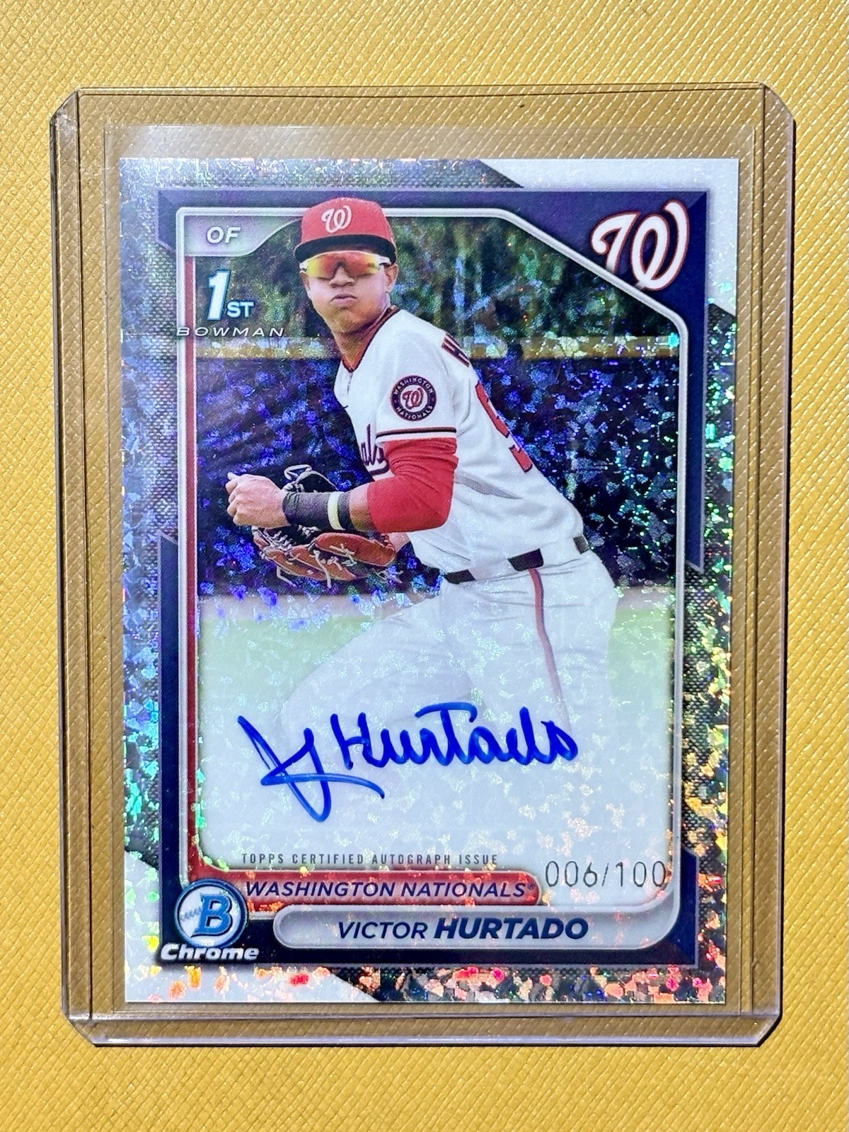 2024 Bowman Chrome 1st Auto Victor Hurtado MINI DIAMOND /100 CPA-VH Nationals