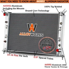 2 Row Radiator For 2011-2019 Chevy Silverado/GMC Sierra 2500 HD 3500 HD 6.0L