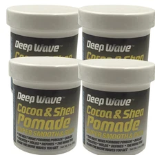 4 Pack Wave Builder Pomade Super Smooth & Rich Cocoa Shea 3oz Hair