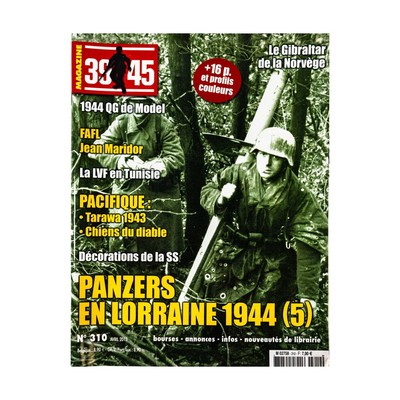 Heimdal 39/45 Magazi  #310 ''Panzers In Lorraine, Jean Maridor, Tarawa 1 Mag VG+