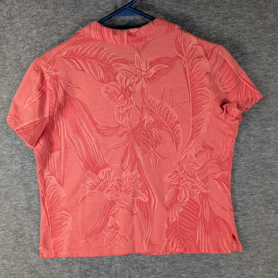 Camisa Pullover Caribbean Joe Hawaiana Para Mujer Pequeña Grande Floral Mangas Cortas Foto 2 de 4