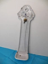 VINTAGE EUROPEAN WHITE  ENAMELWARE UTENCIL, TOOTHBRUSH, HOLDER W/DRIP PAN, SHIP