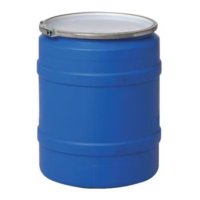 Open Head Transport Drum, Polyethylene, 20 Gal, Unlined, Blue, 18088B