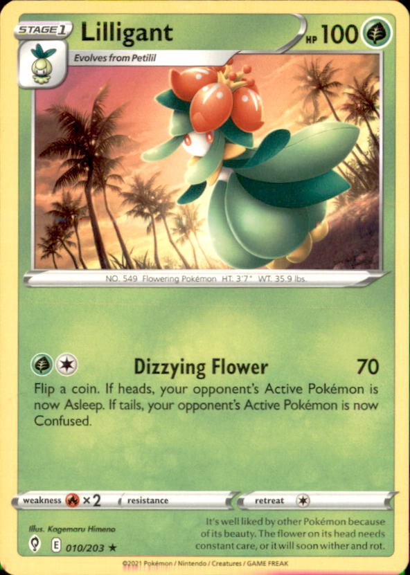 Pokemon Lilligant 10/203 Evolving Skies Non-Holo 4 Card Lot