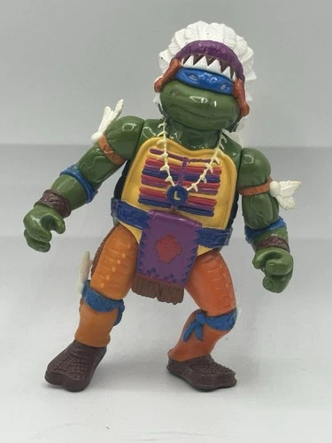 Vintage TMNT Ninja Turtles Wacky Wild West Chief Leo Leonardo 1992 Playmates