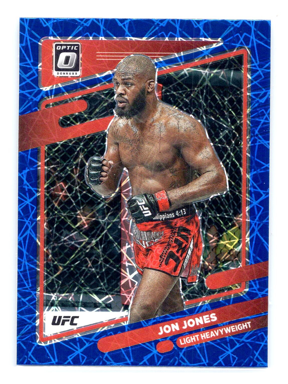 Jon Jones 2022 Donruss Optic UFC #65 Blue Velocity