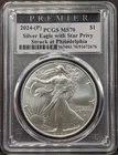 2024 Silver Eagle PCGS MS70 Star Privy Struck at Philadelphia Premier Label