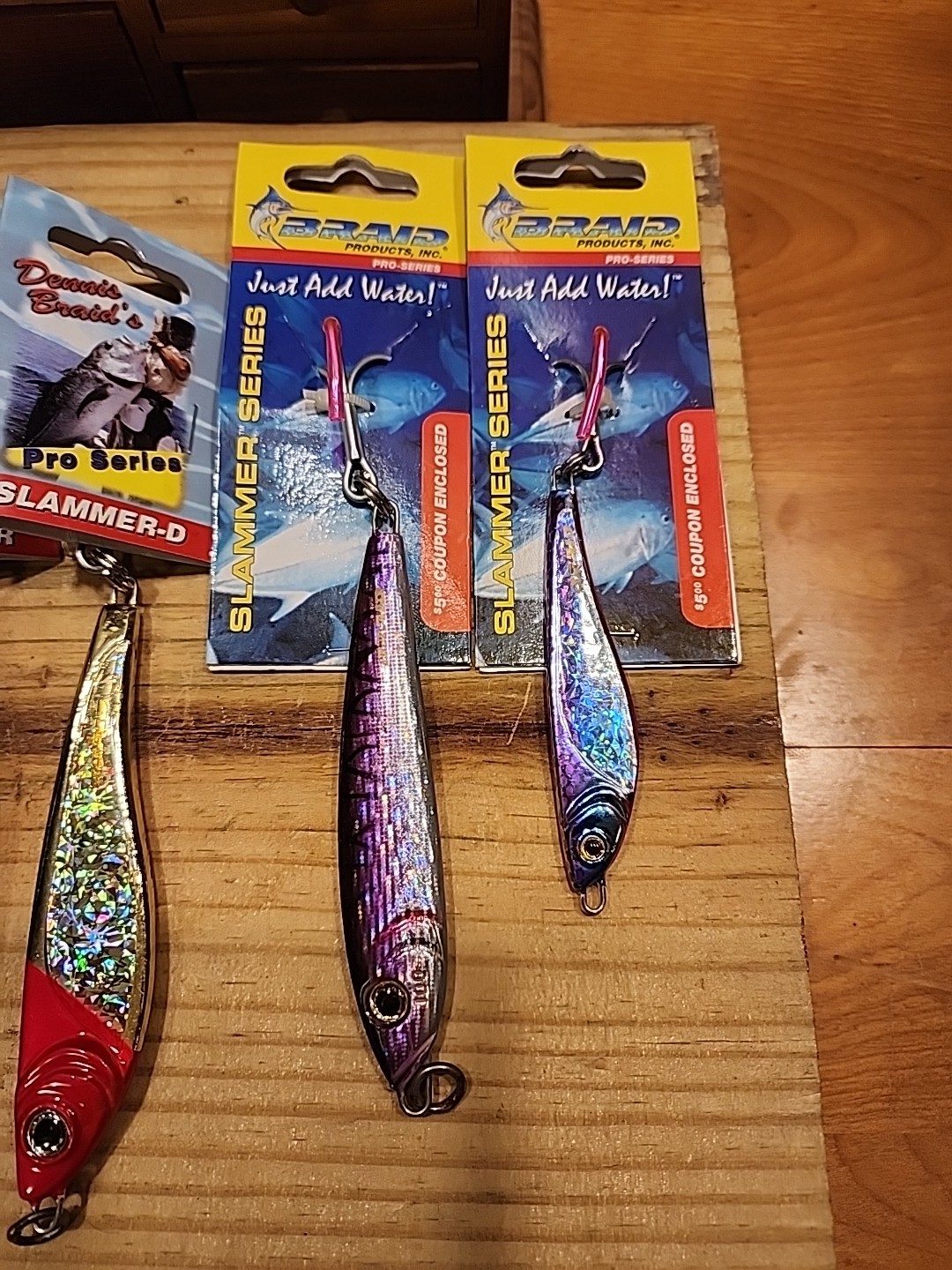 7pc Lead Metal Vertical Jigging Lures Saltwater Jigs Dennis Braids Assorted Size - Image 2