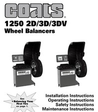 Coats 1250 2d3d3dv Wheel Balancer Operation Instruction Manual
