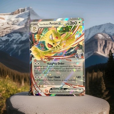 Team Rocket s Persian EX 150/182 Double Rare Pokémon Destined Rivals NM SV Card