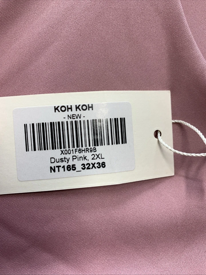 KOH KOH Mujer Largo Semi-Formal Manga Corta Cuello en V Hasta el Suelo Completo Talla 2XL Foto 4 de 4