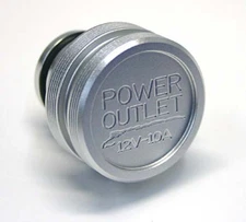 SilverHorse Racing Tru-Billet Power Outlet/Cigarette Lighter Plug-Satin Anodized