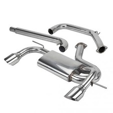 STAINLESS STEEL 3" CAT BACK EXHAUST SYSTEM TO  SEAT LEON 2.0 TFSI/TDI FR 05-12